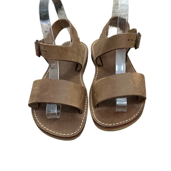 Duckfeet Løkken Sandal Brown Leather Open Toe Buckle Size 36 US 6 - Picture 1 of 7